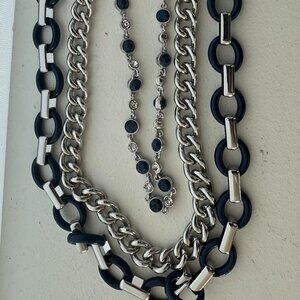 Wayfarer Necklace by Lia Sophia blue silver